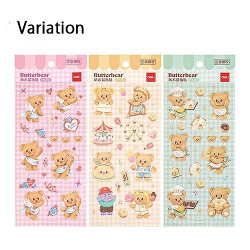 バターベア クリアステッカー ( チェックバック / ピンク ) 20792a