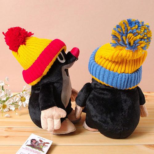 クルテク ぬいぐるみ キャップ (レッド) 大きいサイズ pud610 Krtek