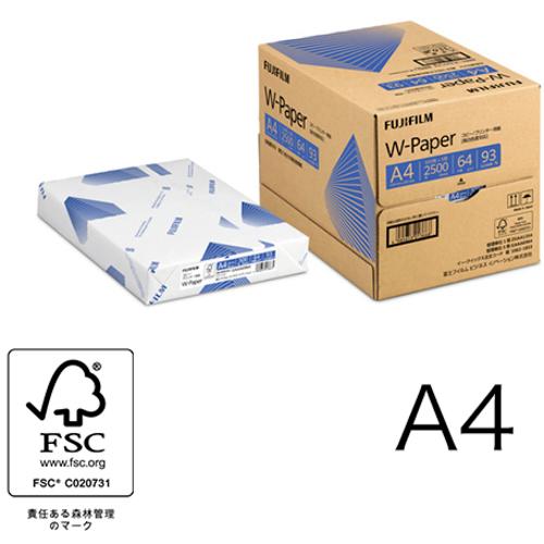 FUJIFILM（フジフイルム） A4コピー用紙 W-Paper 2500枚/5冊/箱