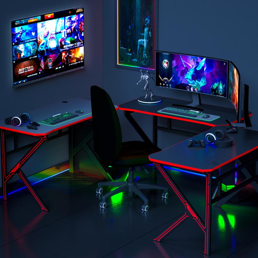 PROBASTO パソコンデスク ゲーミングデスク 幅120cm PCデスク ワーク