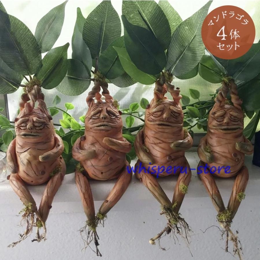 置物 マンドラゴラ 4個セット マンドレイク ホラー リアル 本格的 誕生