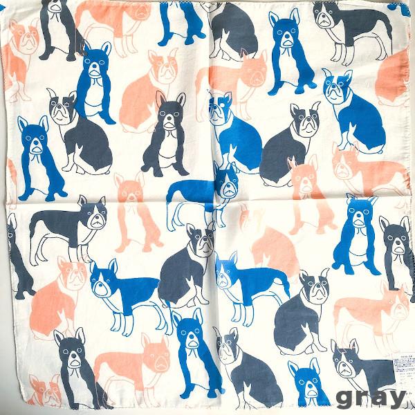 バンダナ ハンカチ コットン インド綿 アニマル柄 犬柄 53cm x お弁当