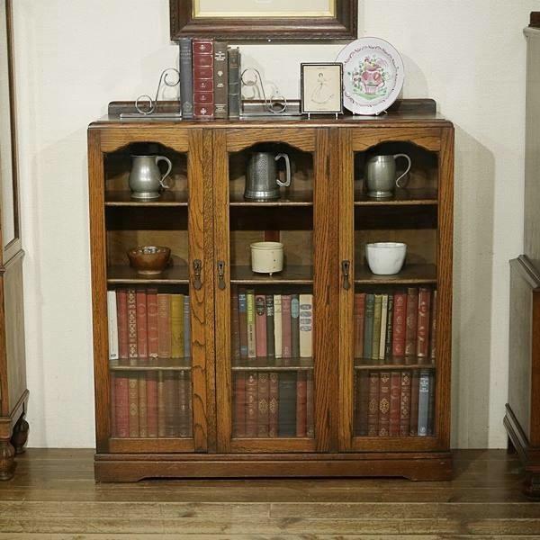 英国イギリスアンティーク家具 ブックケース 書棚本棚 ブックシェルフ