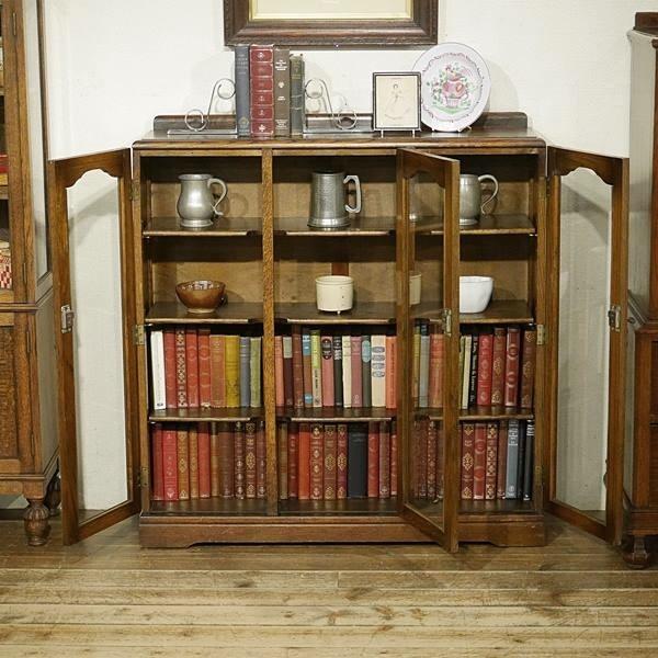 英国イギリスアンティーク家具 ブックケース 書棚本棚 ブックシェルフ