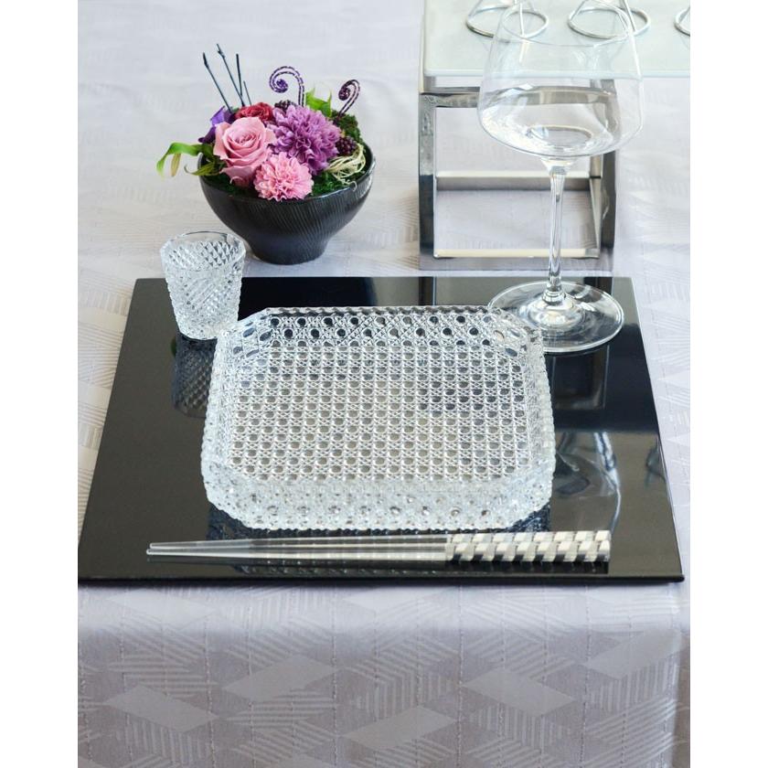 籠目 八寸 188 210300【ガラス食器 和食器 洋食器 おしゃれ 籠目 四角