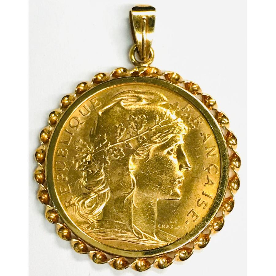 K21.6/K18 ゴールド フランス 20フラン金貨（K21.6） マリアンヌ 1907