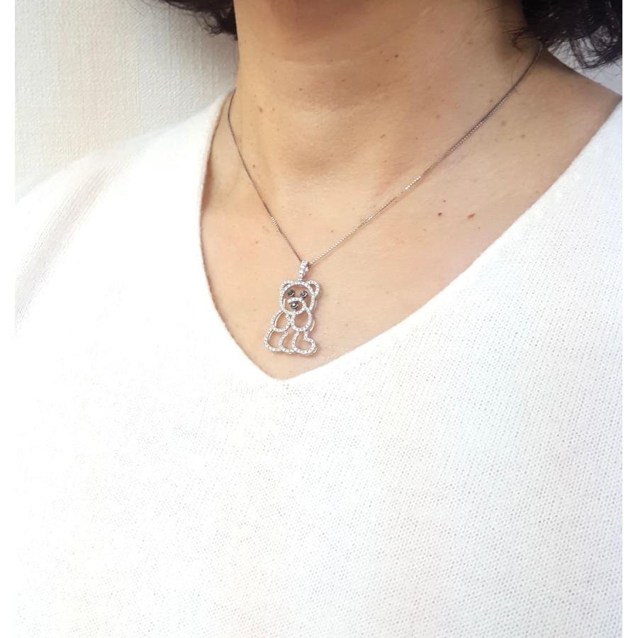 ペンダント トップ ダイヤモンド 18金 ホワイトゴールド ネックレス D0