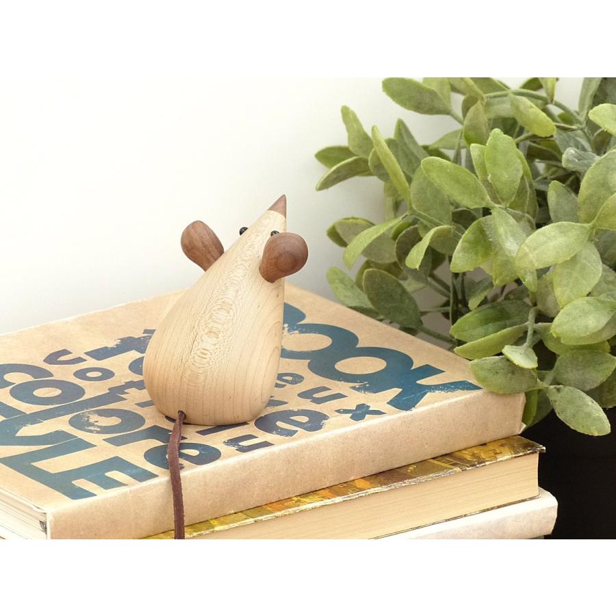 MOUSE ネズミ Theodor Skjode Knudsen 全2色 木製玩具 北欧 オブジェ