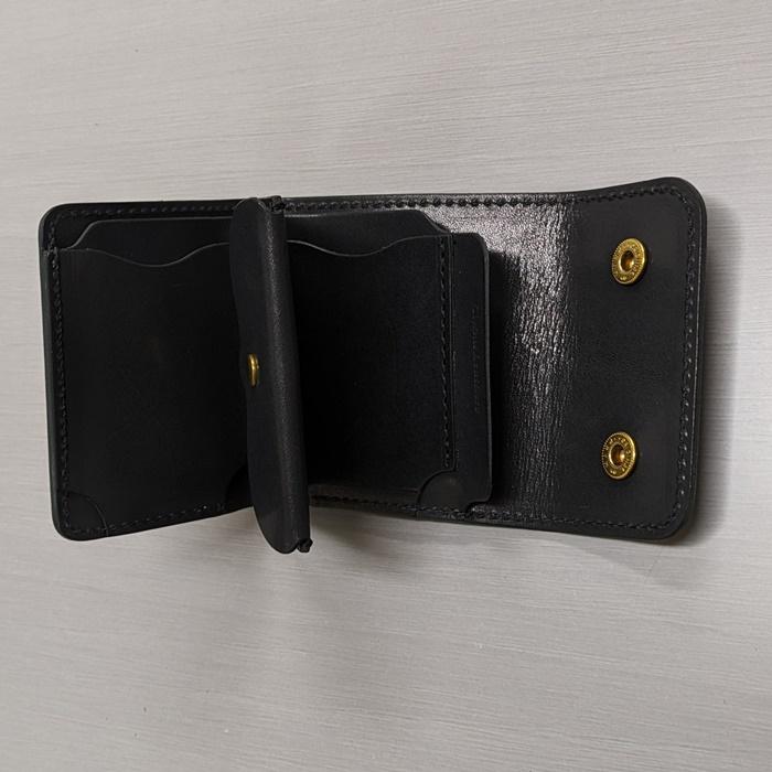 トラッカー】 ミ二ウォレット ブラック ○ 小さい財布 革財布 札入れ