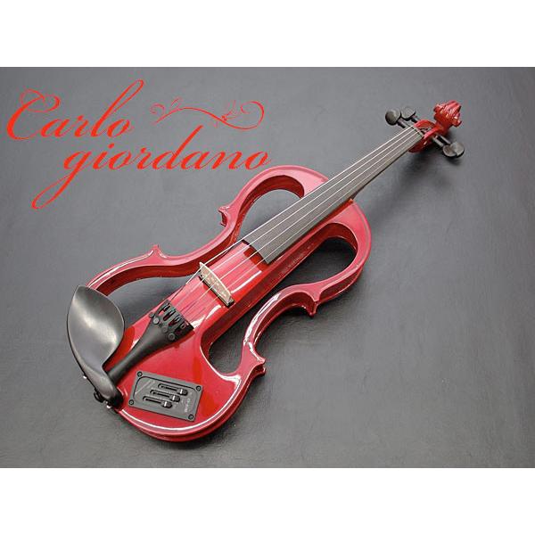 カルロジョルダーノ EV-202 レッド シレンツィア エレキバイオリン