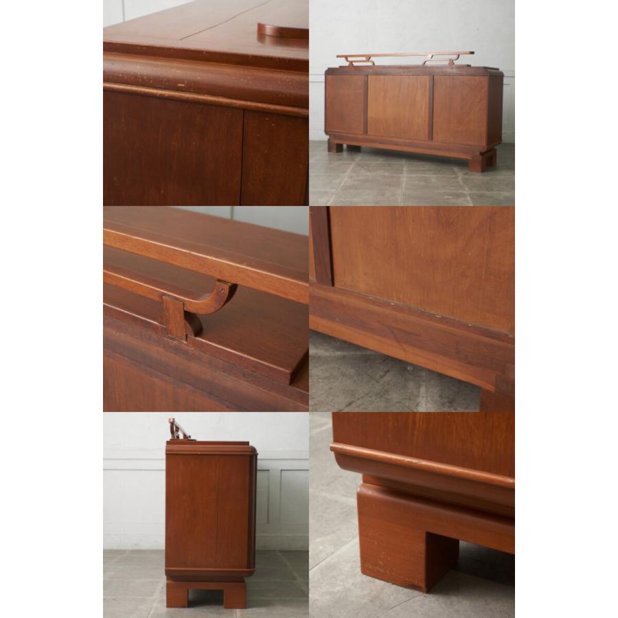 IZ80078F☆大正 昭和初期 サイドボード チーク アールデコ ジャパン