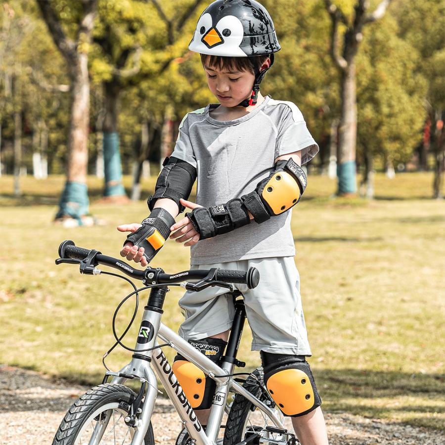 ROCKBROS プロテクター キッズ 6点 セット 子供用 肘当て 膝当て 手