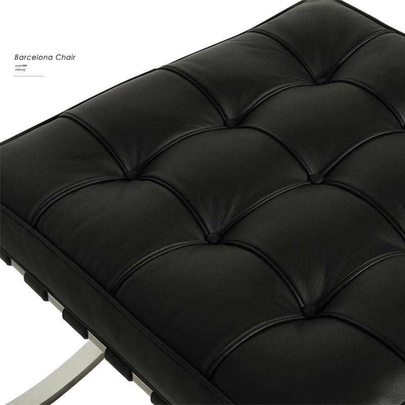 バルセロナチェア リプロダクト 本革 レザー ブラック 黒 デザイナーズ