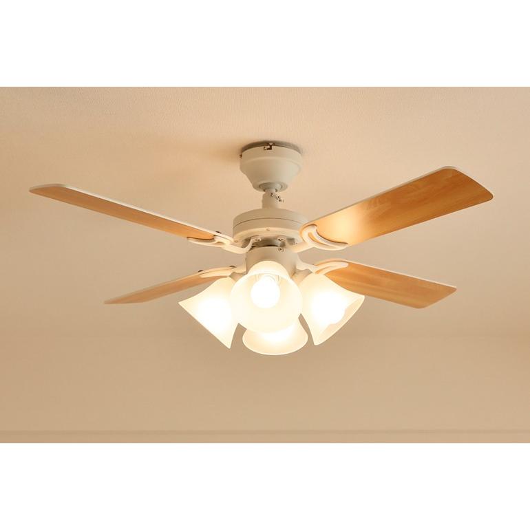 シーリングファン シーリングライト リモコン付き LED対応 4灯