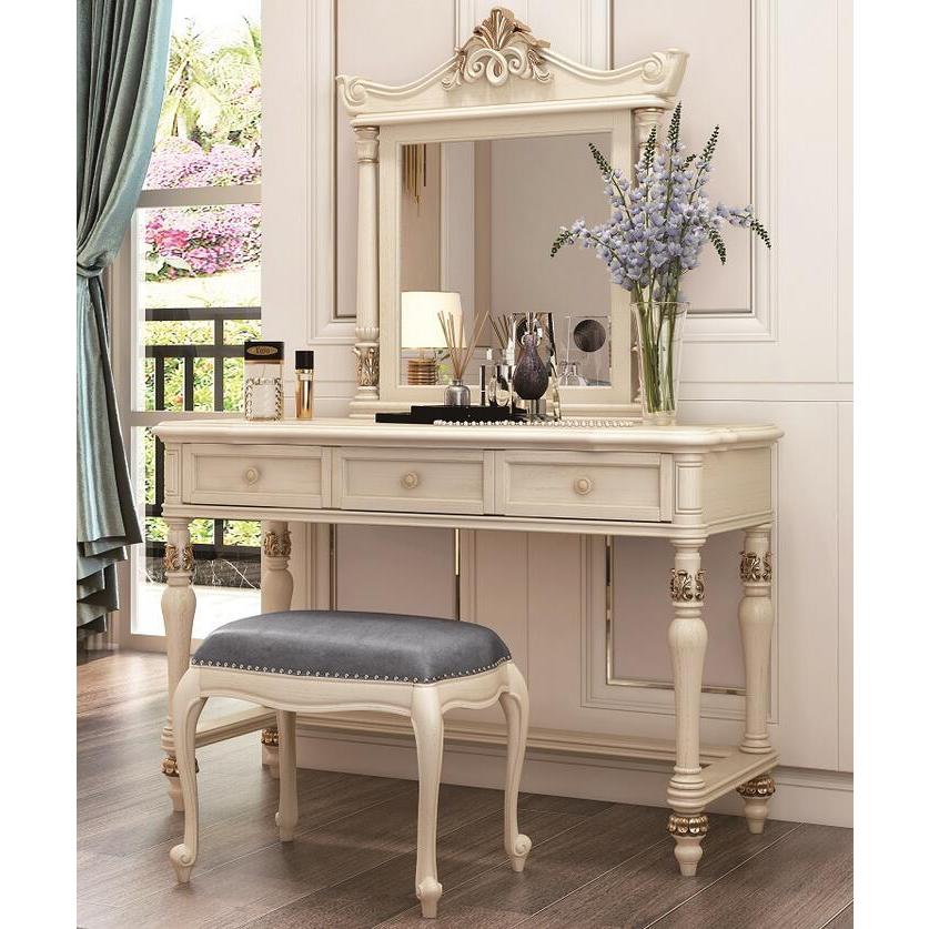 高級ロココ家具 猫脚 お姫様ドレッサー豪華2点 大型ミラーコンソール