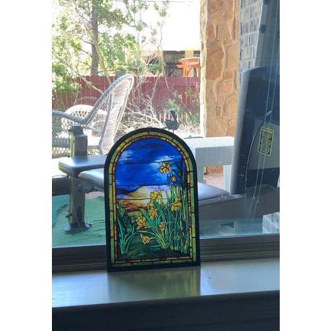 ルイス・C・ティファニーヴィンテージステンドグラス水仙グラス