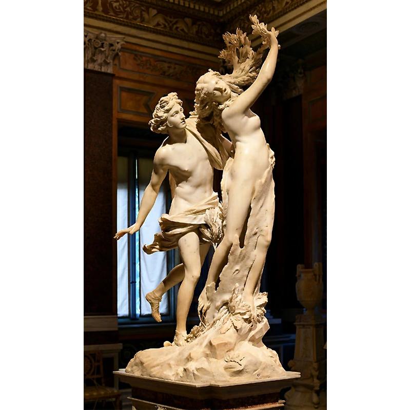 アポロとダフネ ギリシャ女神彫刻大理石風彫像バロック彫刻の傑作