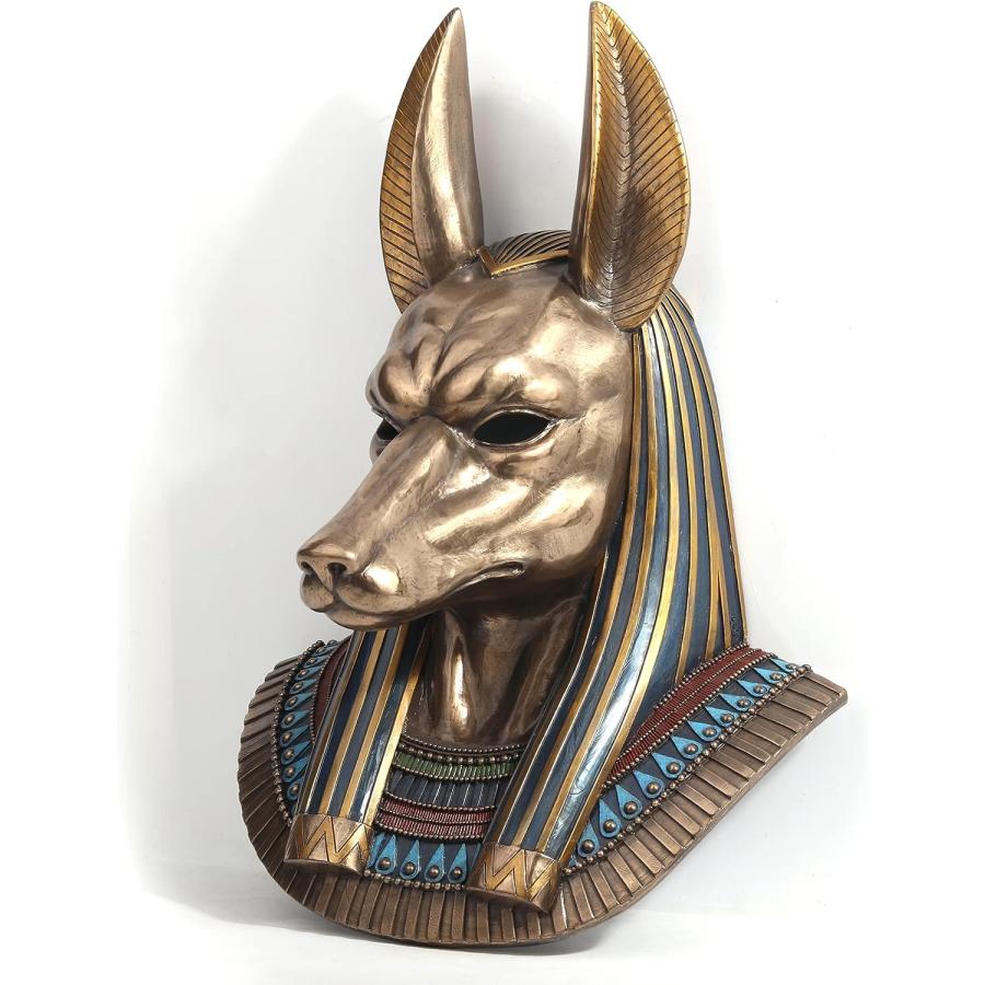 古代エジプト アヌビス神 胸像 ブロンズ風 彫像 彫刻 高さ36cm