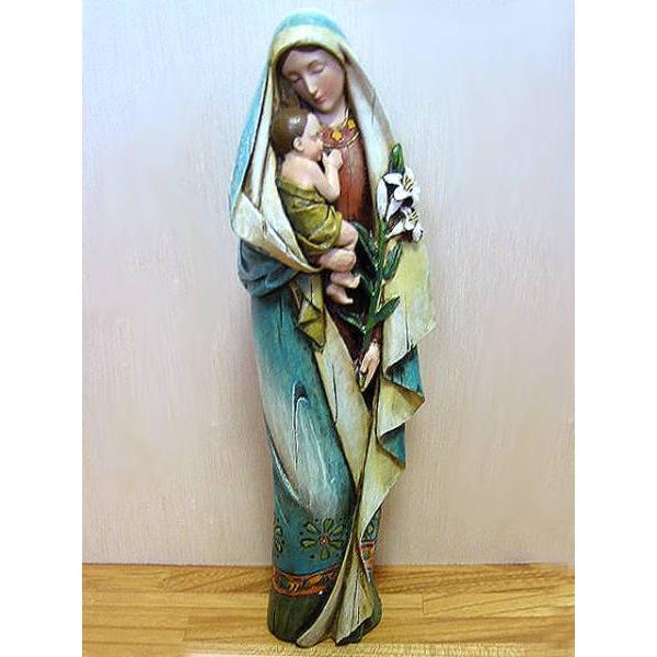 ヨセフ・スタジオ製 イエスを抱く聖母マリア 彫刻 彫像/ カトリック