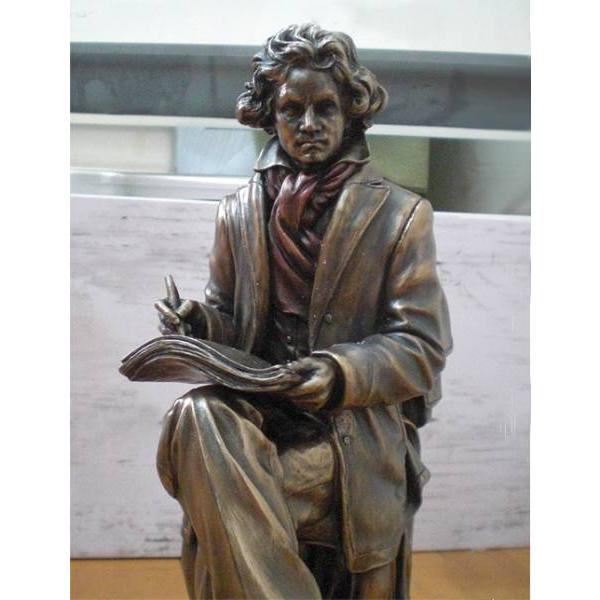 楽聖 ルートヴィヒ・ヴァン・ベートーヴェン ブロンズ風彫像 彫刻 高さ