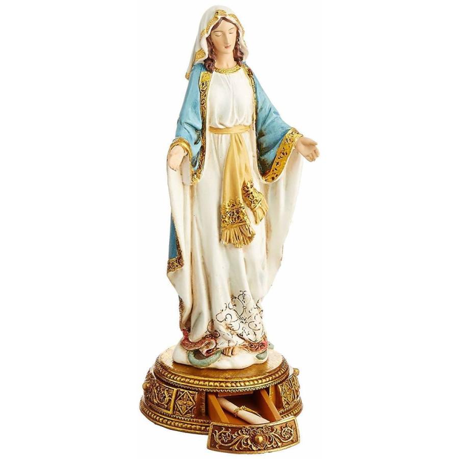 引き出し付きゴールドベースの聖母マリア像、彫像 オブジェ 高さ約