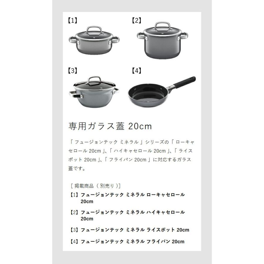 WMF（ヴェーエムエフ） ［ フュージョンテック ミネラル ガラス蓋 20cm