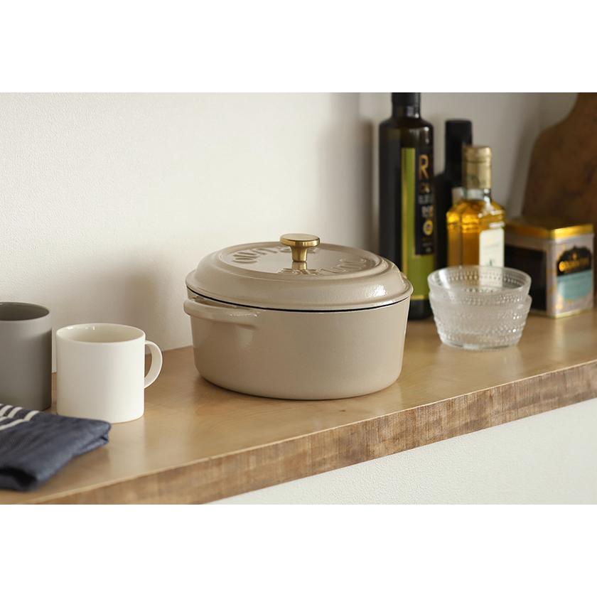 BRUNO（ブルーノ） 鋳物ホーロー鍋 IH対応 ホーロー鍋 両手 21cm ガス