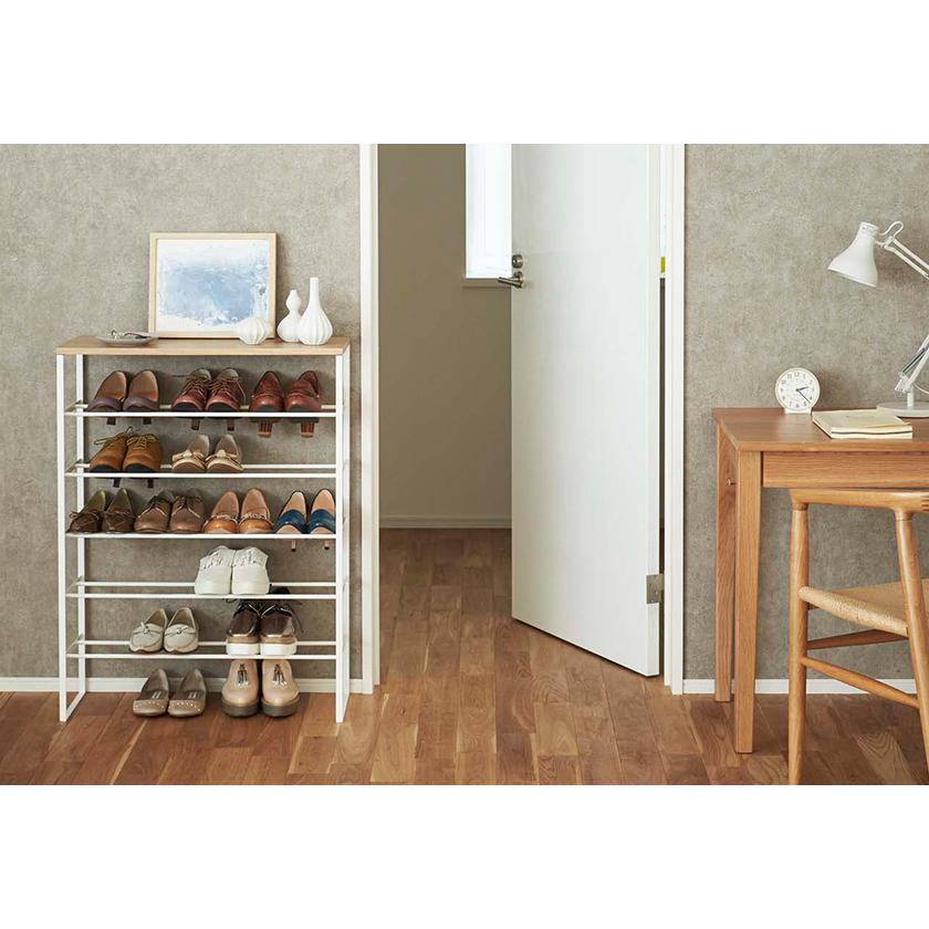 tower ［ 天板付きシューズラック タワー 6段 ］山崎実業 スリム 省