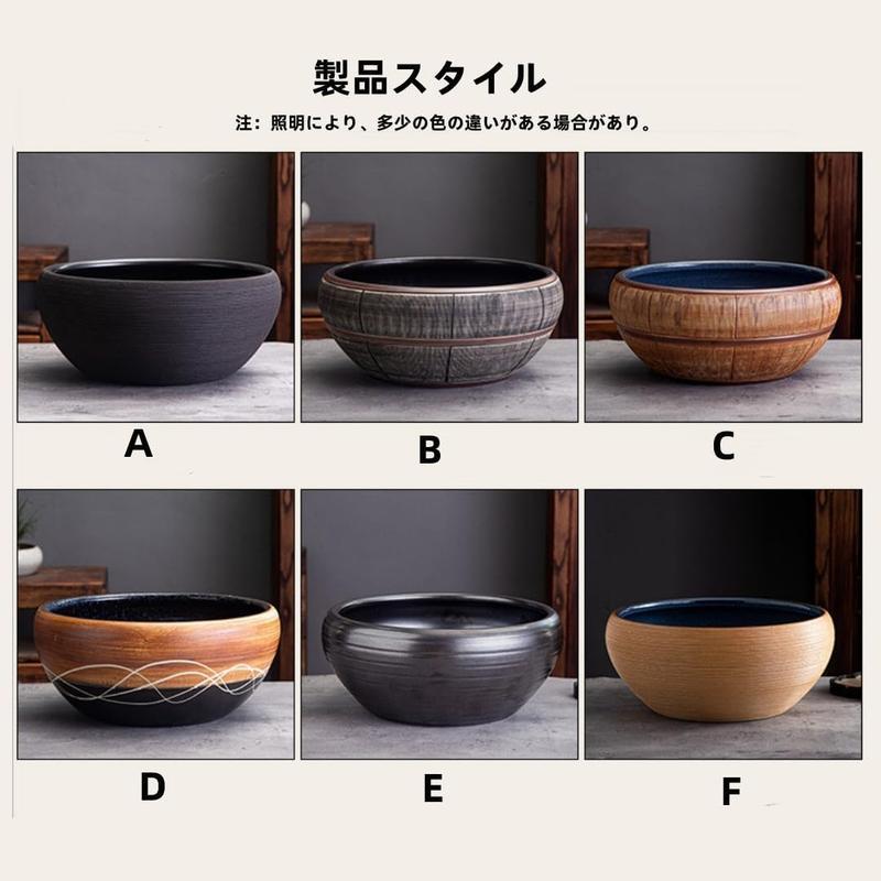 鉢 金魚鉢 睡蓮鉢 メダカ セラミック水耕植木鉢 亀 水槽 スの葉