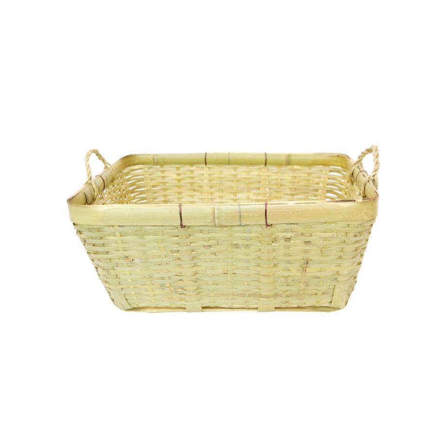 竹の収穫かご 青竹 野菜かご M 収納 ストレージ 竹籠 : ラタンハウス