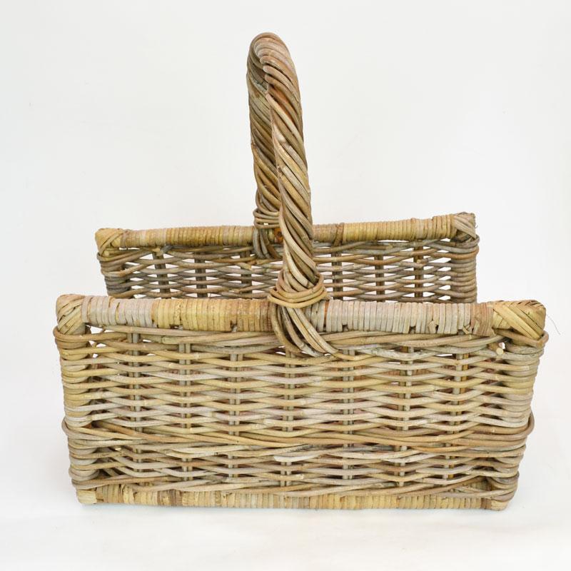 コボ マガジンバスケット 薪収納 高級ラタン 薪 籐かご : ラタンハウス