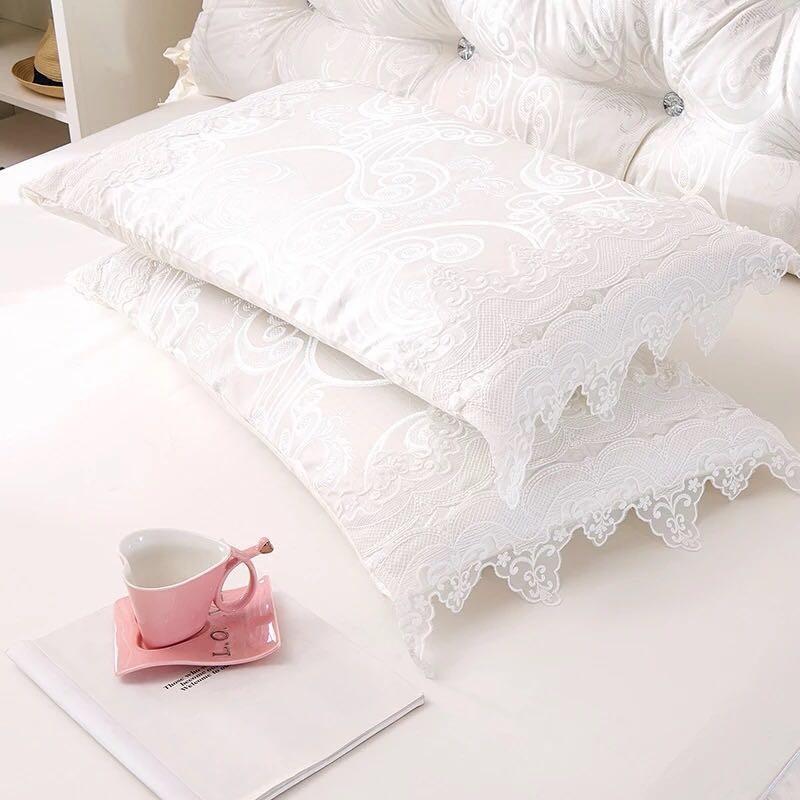 寝具 カバー 白レース調 デザイン シンプル ベッドルーム 一人暮らし
