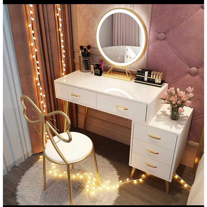 ドレッサー オシャレ 生活応援 自社工場製品北欧風 鏡台 幅80cm お姫系