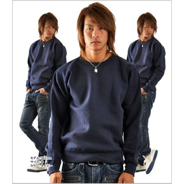 CROSS & STITCH トレーナー 無地 暖かい 裏起毛 厚手 12.4オンス