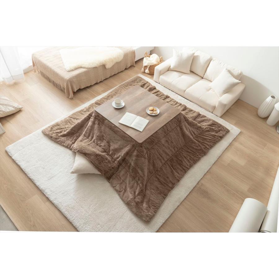 こたつテーブル コタツ 薄掛け布団付き2点セット おしゃれ 白 かわいい