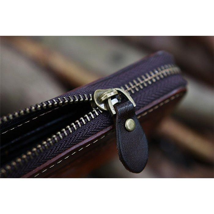 最上級レザー レザーウォレット メンズ 長財布 革財布 本革 彫刻