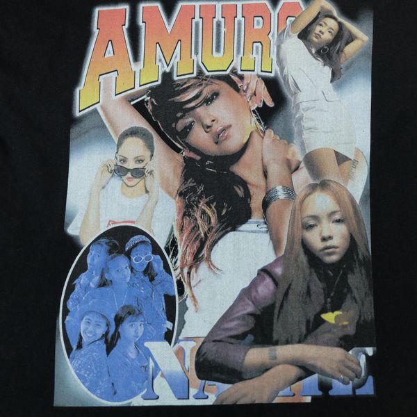 安室奈美恵 dlsm プリントTシャツ XXL ブラック NAMIE AMURO ビッグT