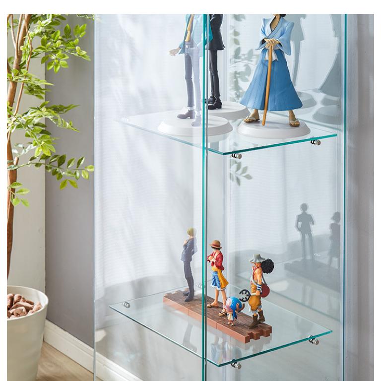 ガラスコレクションケース フィギュアケース 4段 クリア 4面ガラス 幅