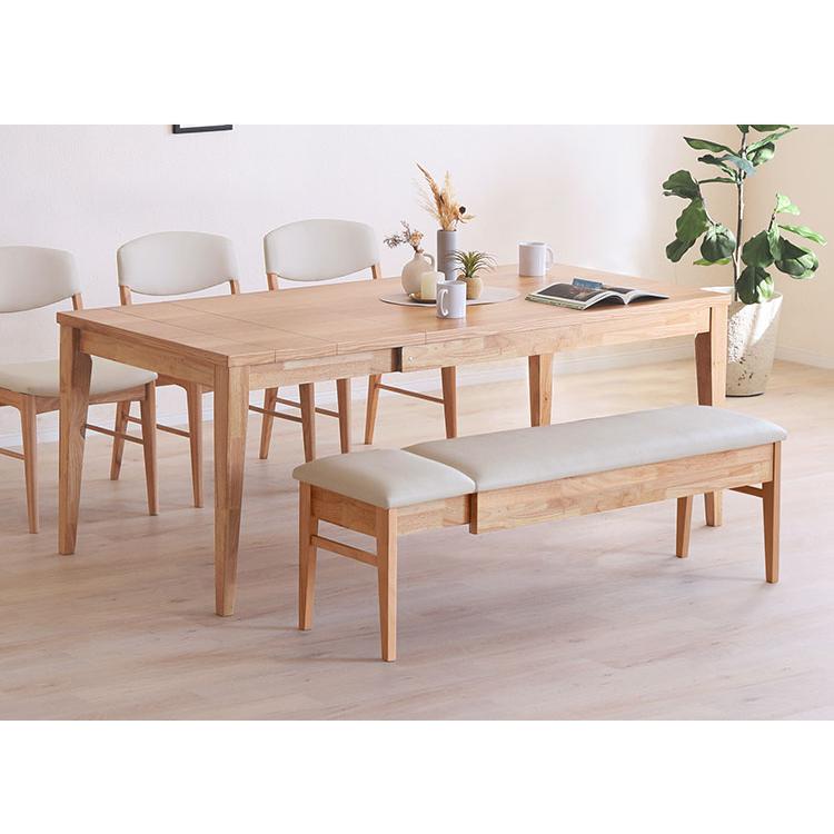 ENIF ダイニングセット 伸長式 幅130-180cm ダイニングチェア2脚