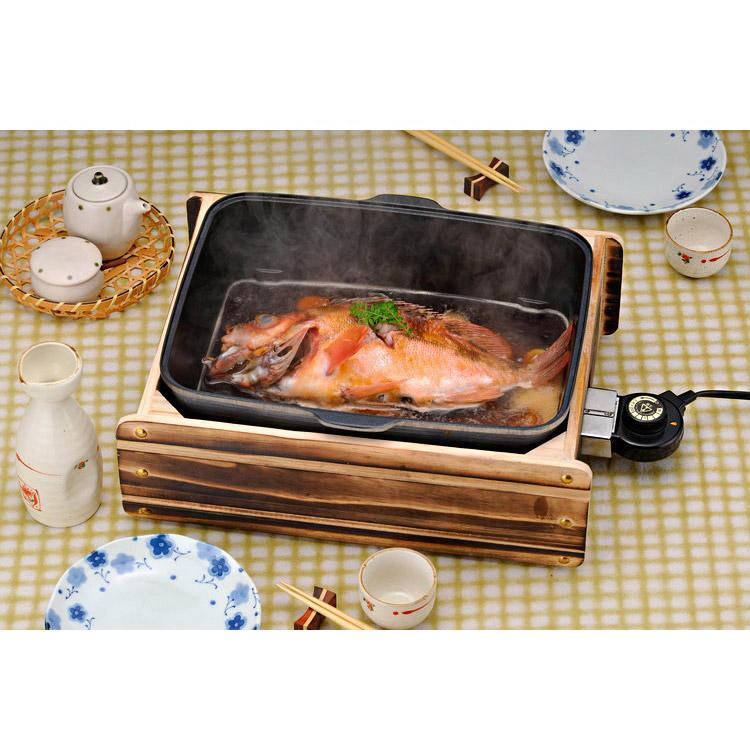 杉山金属 電気式おでん鍋 ふるさとのれん 仕切り鍋 1200W 高火力 温度