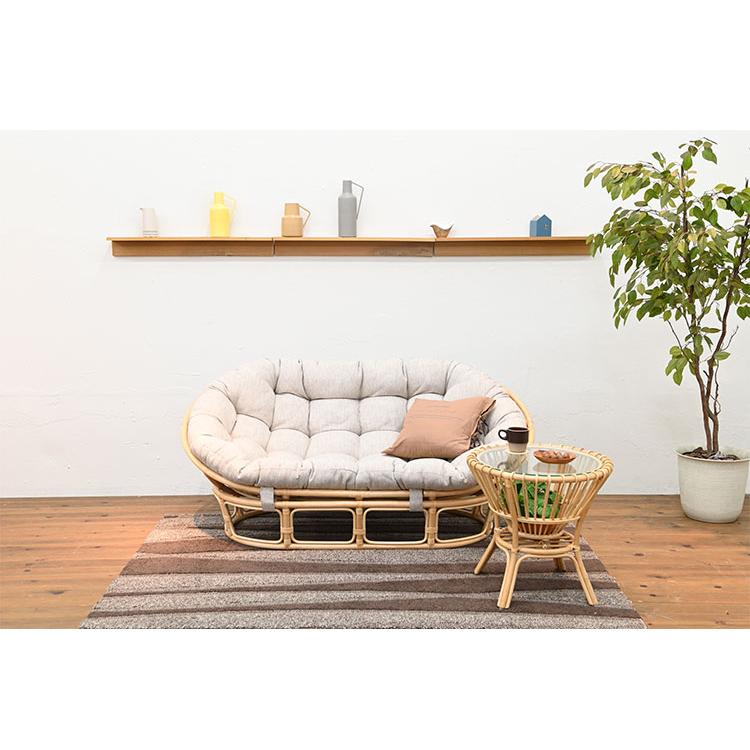 ラタンチェア 2人掛け 幅160cm ラタンソファ 完成品 二人用 2P チェア