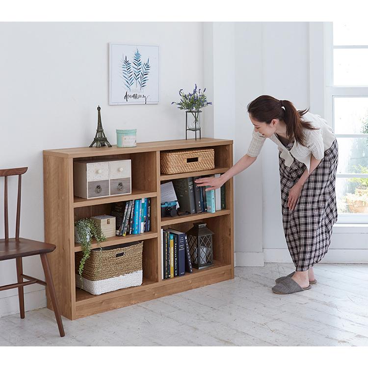 本棚 大容量 日本製 幅118 奥行30 高さ90cm 稼働棚 3cmピッチ調整 耐