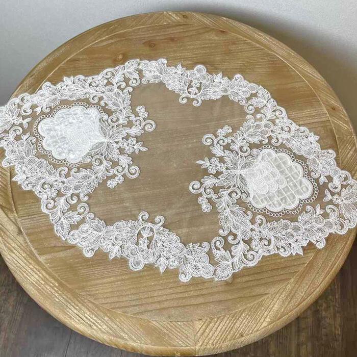 イタリアンレース テーブルセンター 40×70 エレガント レース フレンチ