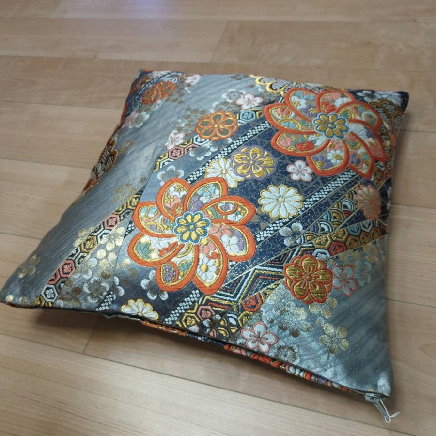 クッションカバー 座布団カバー 着物帯リメイク : ReyDesign Shop