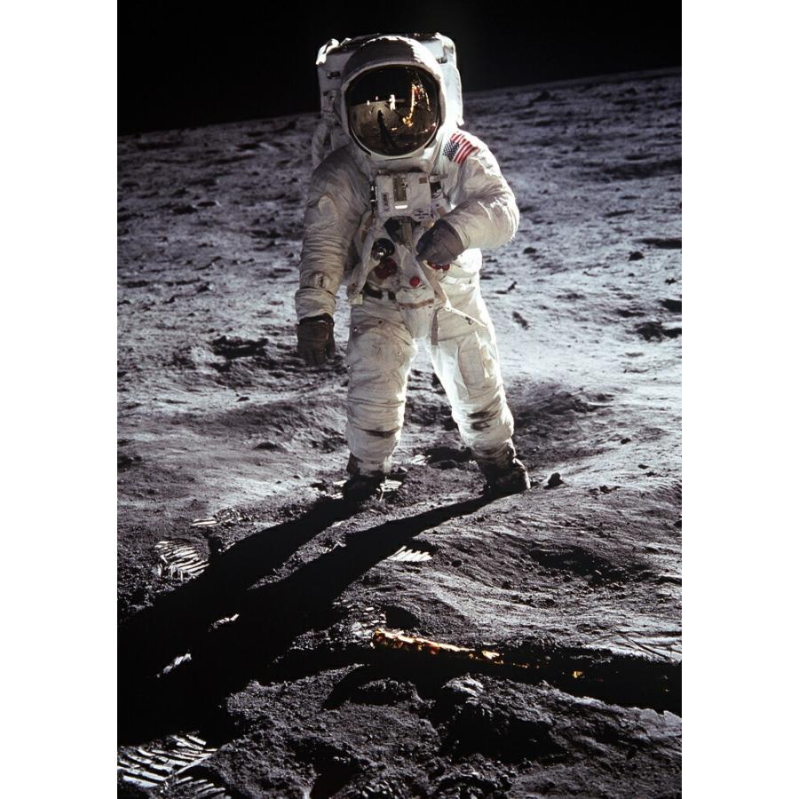 絵画風 壁紙ポスター (はがせるシール式) 月面着陸 アポロ11号 1969年