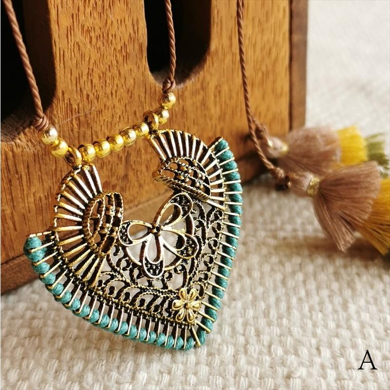 エスニック アンティーク調チャーム ネックレス 3Design アジアン