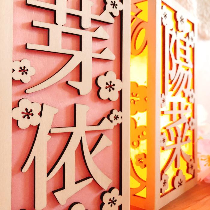 お名前ランプカバー*桃の節句* 名入れ ぼんぼり 初節句 ひな祭り 名前