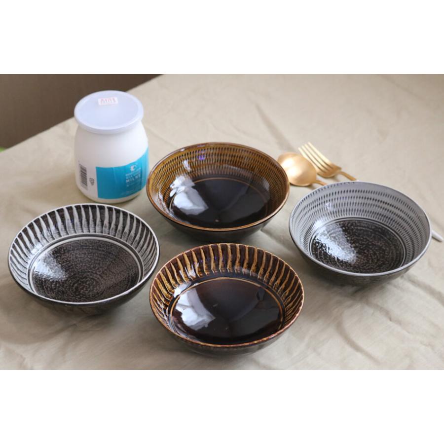 小石原焼 小石原焼き 飛び鉋5寸鉢 カレー皿 鉢 飛び鉋 刷毛目 鬼丸豊喜