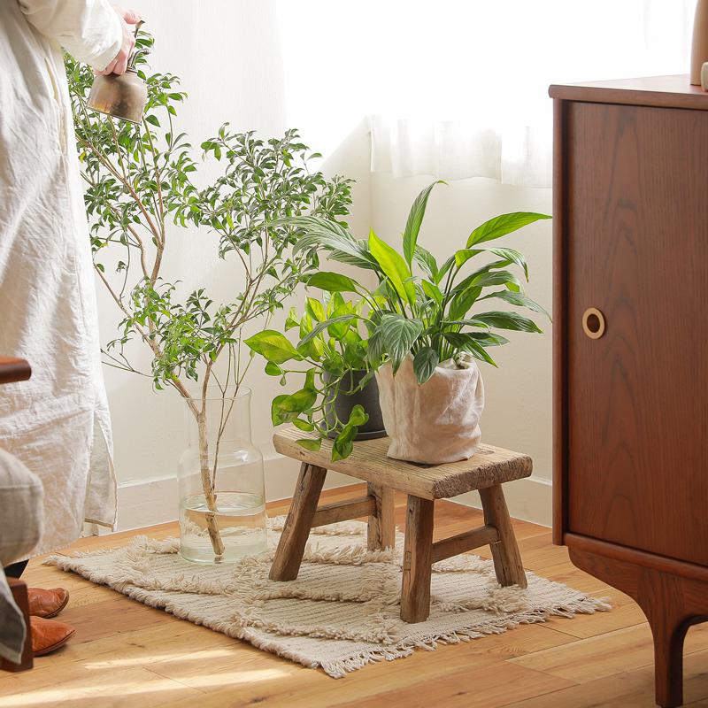 スツール Vintage Elm Wood スクエア エルムウッド フラワースタンド