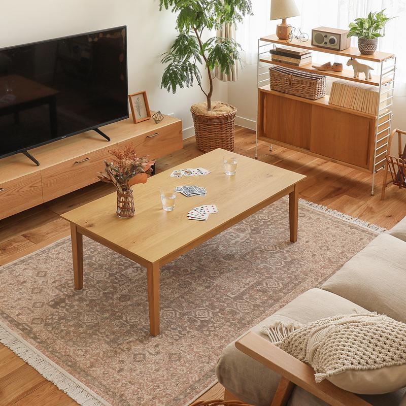 こたつテーブル FAM／NA ナチュラル 長方形 120×60cm オーク 木製